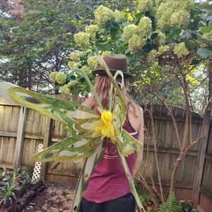 Kids Fairy Costume with Green and Yellow Wings